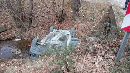Otomobil dereye yuvarlandı: 5 yaralı