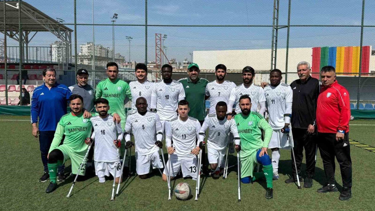 Şahinbey Ampute futbol takımı Türkiye Kupası’nda çeyrek finalde