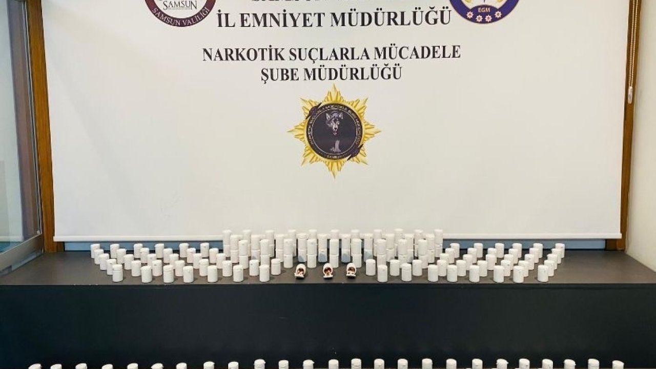 Samsun’da uyuşturucu operasyonu: 12 bin sentetik ecza ele geçirildi