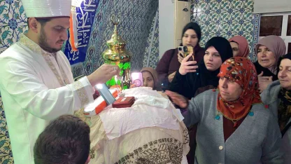 Şarköy’de Sakal-ı Şerif ziyareti yoğun ilgi gördü