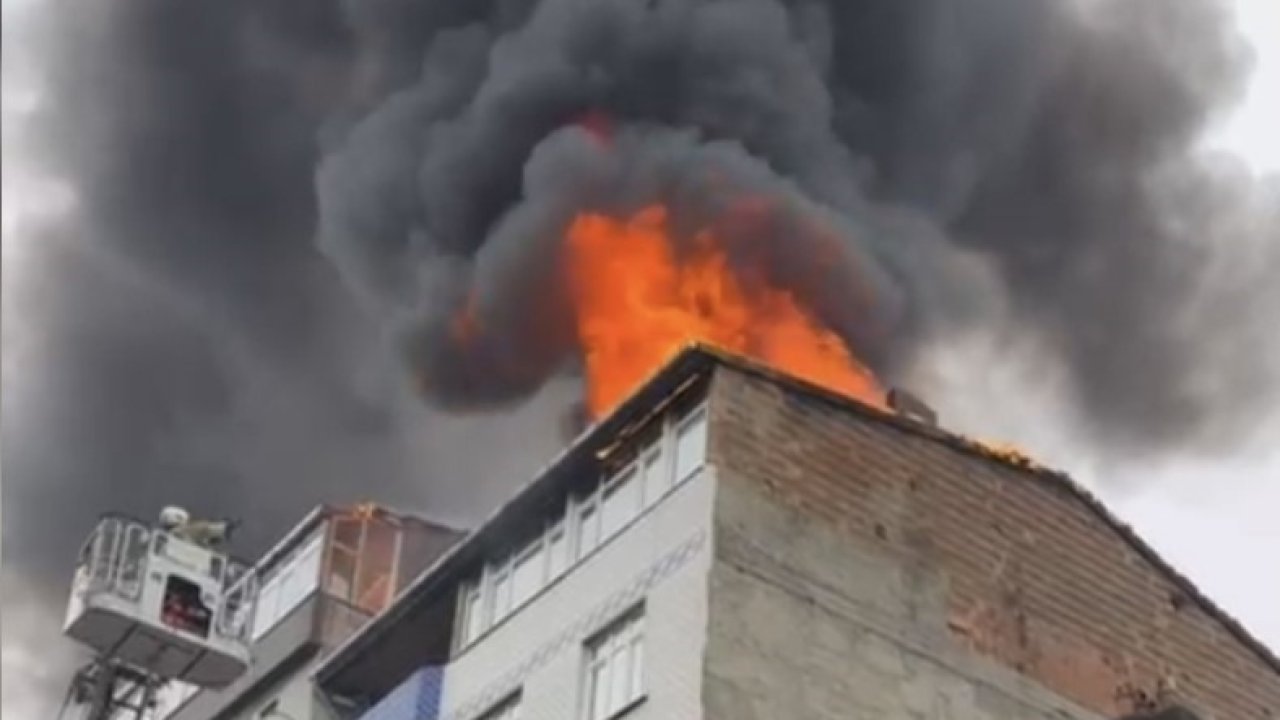 Sultangazi’de 6 katlı binada yangın paniği yaşandı, 2 kişi dumandan etkilendi