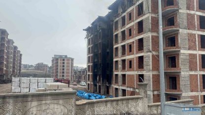 Tokat’ta inşaatta çıkan yangın korkuttu