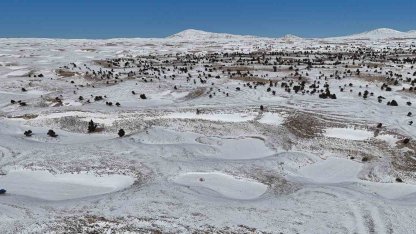 Toroslar ‘da obruklar karla doldu