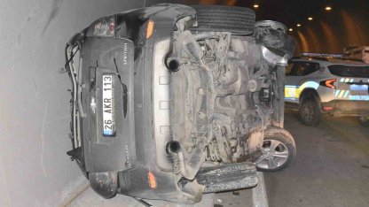 Tünelde kaza, 2 kişi yaralandı