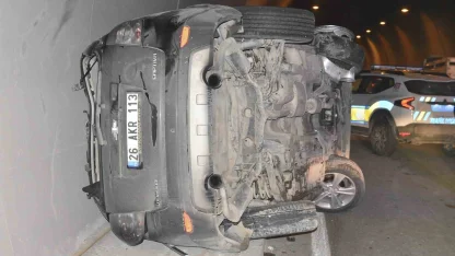 Tünelde kaza, 2 kişi yaralandı