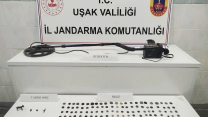 Uşak’ta 161 sikke ele geçirildi