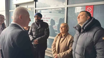 Vali Gül ve İl Emniyet Müdürü Yıldız’dan enkazdan kurtarılan yaralılara hastane ziyaret