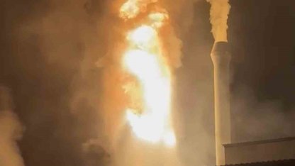 Yağ kazanı patlayan entegre tesisi alev alev yandı