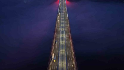 Yavuz Sultan Selim Köprüsü’nde sis manzarası mest etti