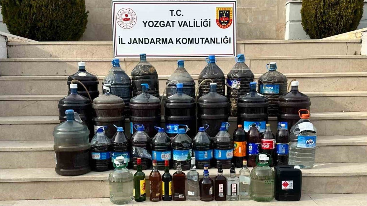 Yozgat’ta Jandarma kaçak alkol operasyonu düzenledi