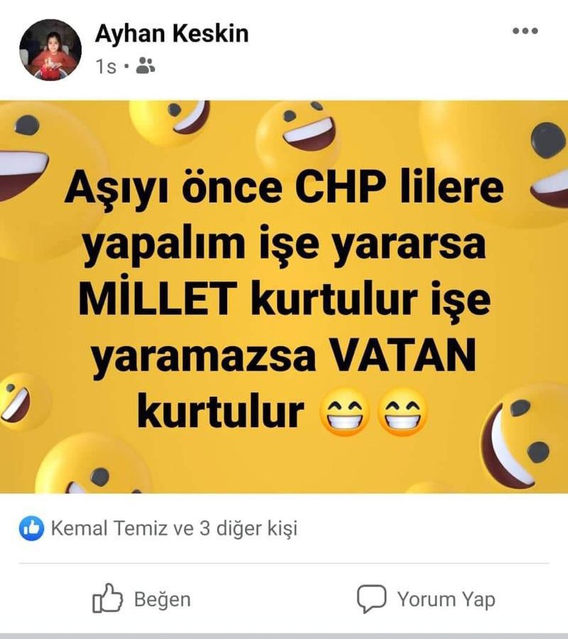 "Aşıyı önce CHP'lilere yapalım" diyen imama suç duyurusu!