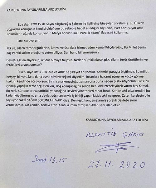 Çakıcı'nın tehditleri durmuyor