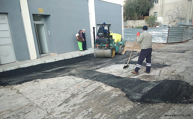 Salgın süresince Bayraklı’da 9 mahalleye 143 ton asfalt 1
