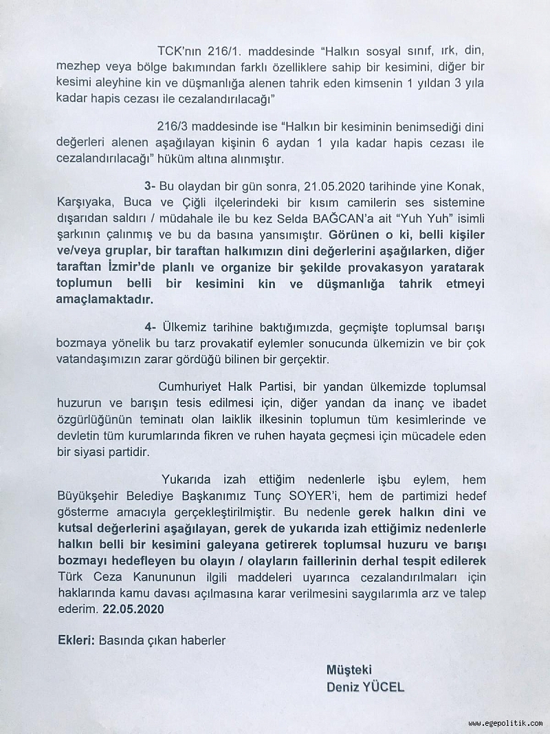 CHP İZMİR CAMİ PROVOKASYONLARININ PEŞİNİ BIRAKMIYOR 1