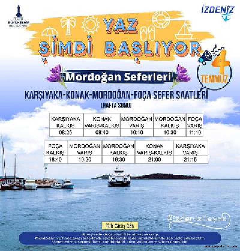 İZDENİZ’de yaz seferleri başlıyor 1
