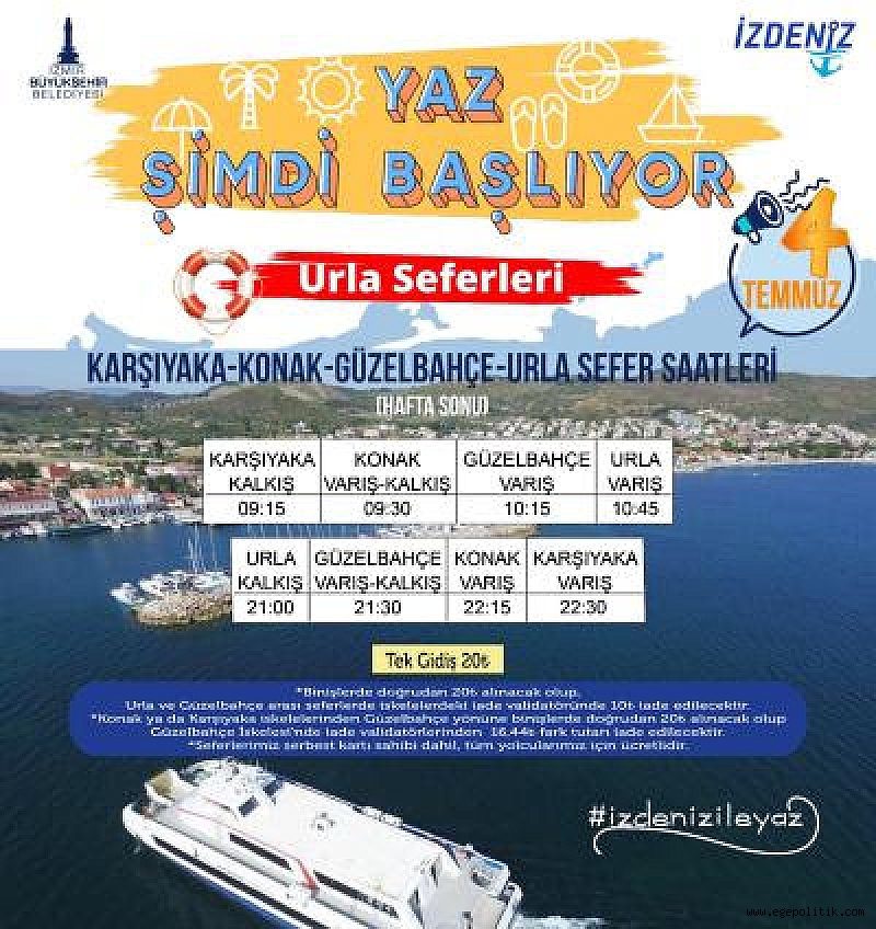 İZDENİZ’de yaz seferleri başlıyor 2