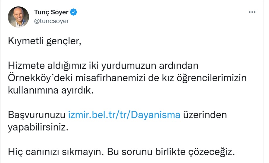 İzmir’de yurt ve dayanışma kampanyası için başvurular başladı 1
