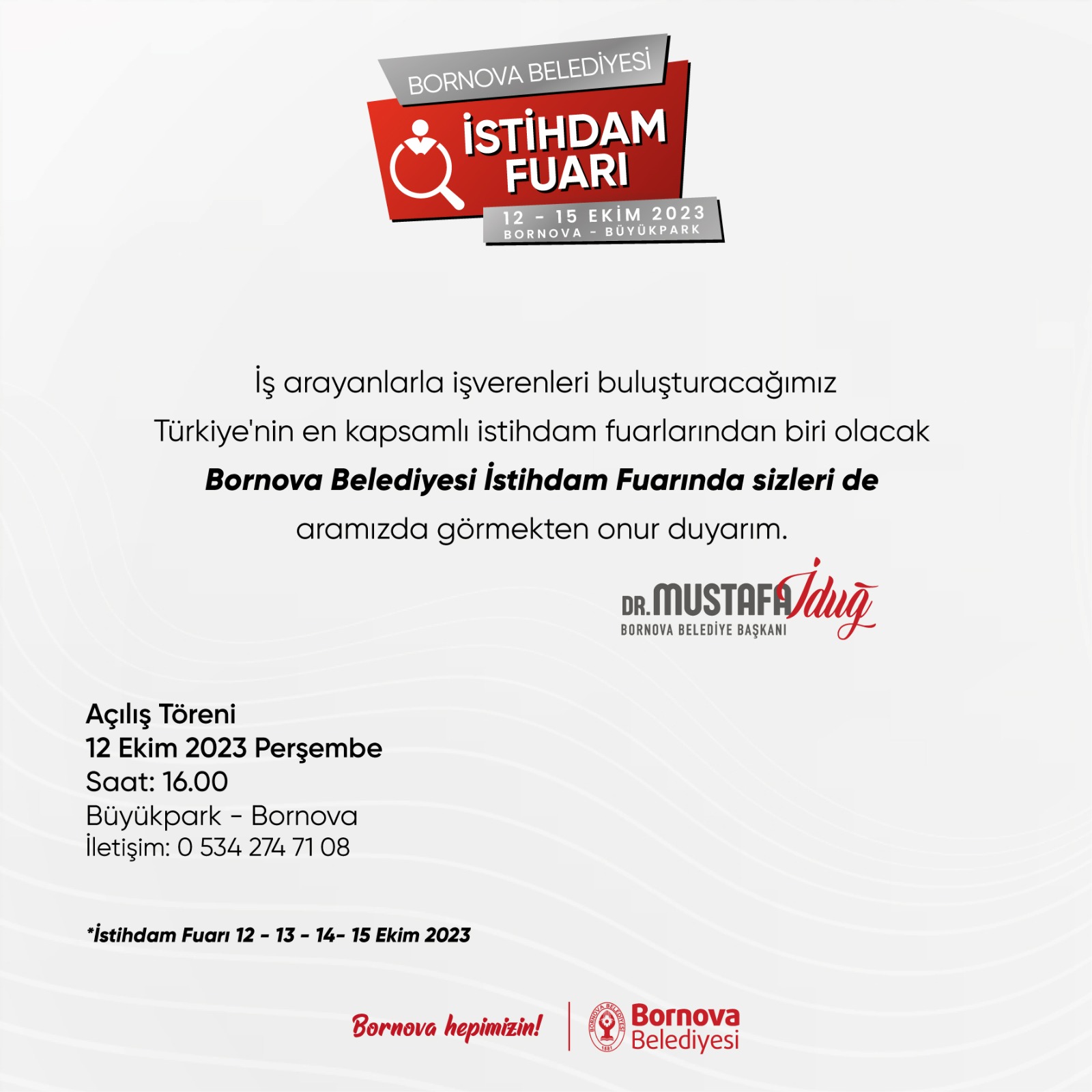Bornova Belediyesi İstihdam Fuarı 12 Ekim’de açılıyor 1