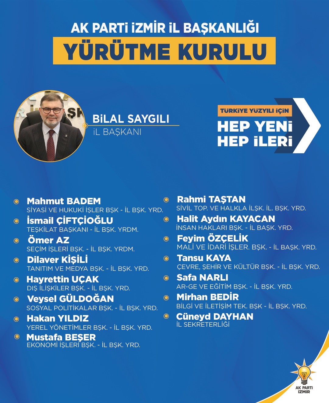 AK Parti İzmir'de yürütme kurulu üyeleri belli oldu 1