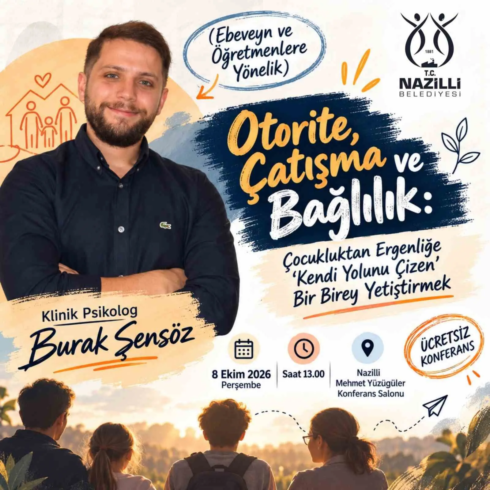 Nazilli'de ebeveyn ve gençlere rehberlik edecek iki kritik buluşma