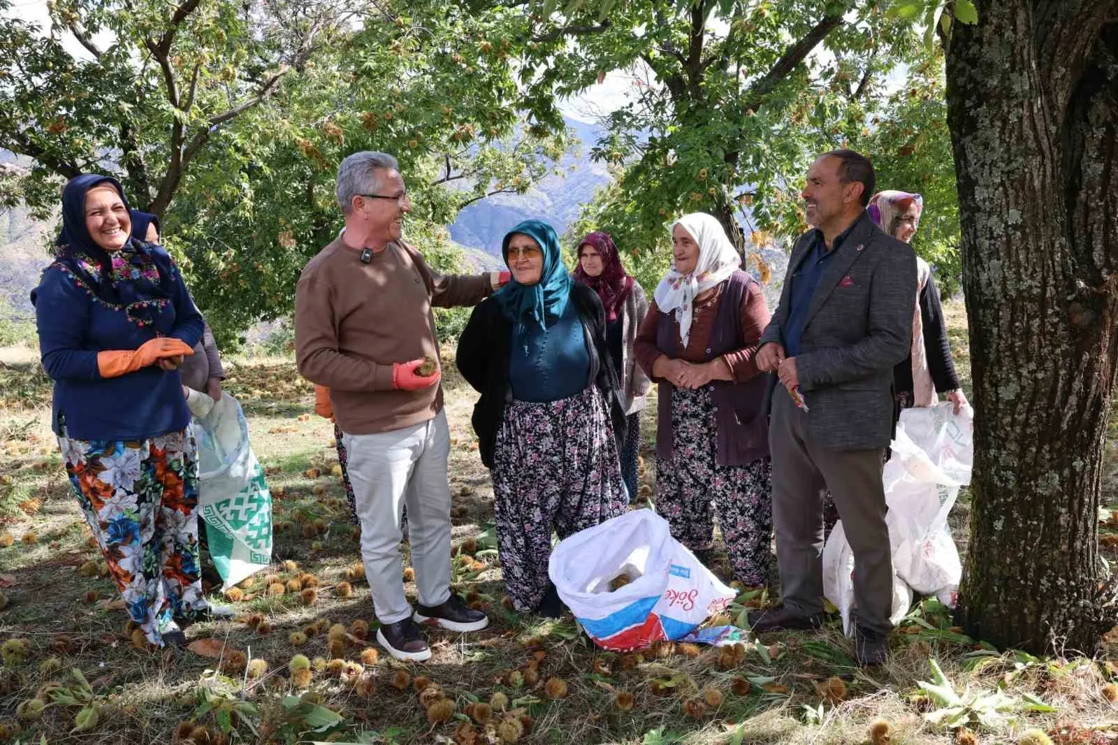 Nazilli’nin kestane üreticisine Başkan Tetik’ten kalkınma sözü