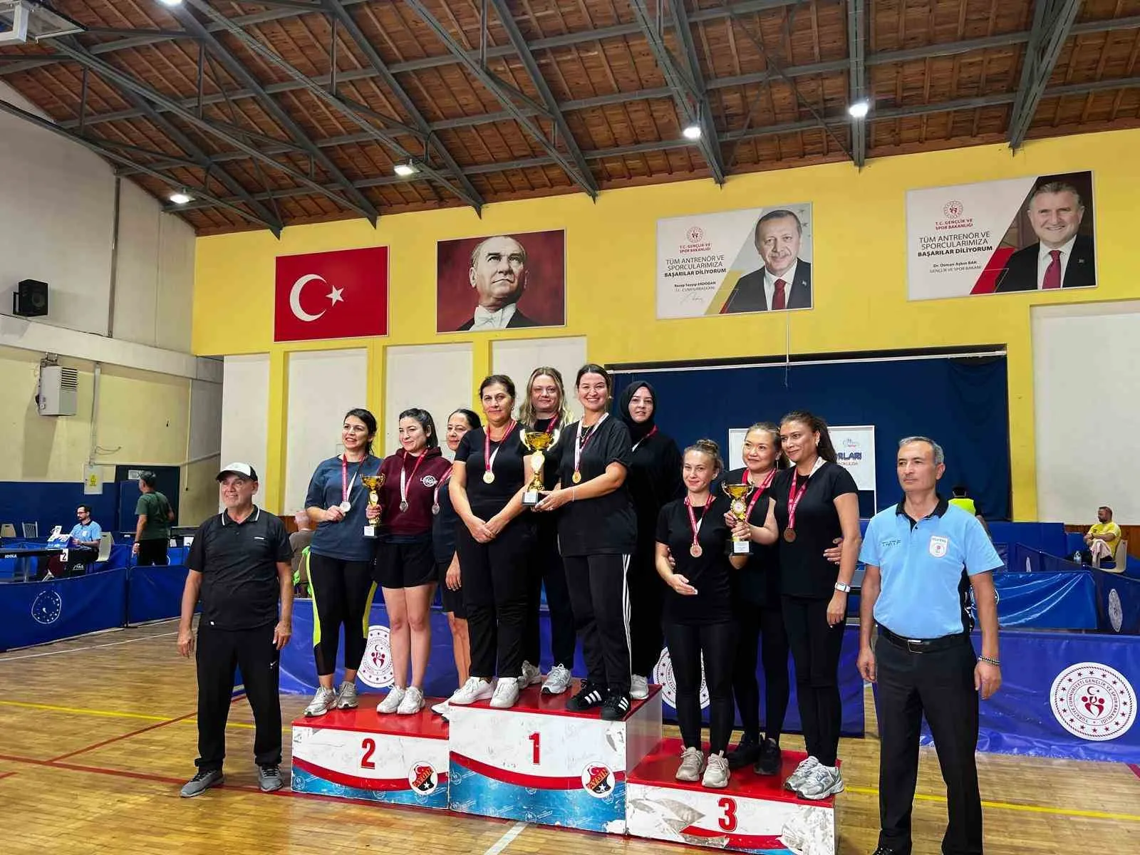 Aydın’da raketler kamu çalışanları için konuştu: Şampiyonlar belli oldu