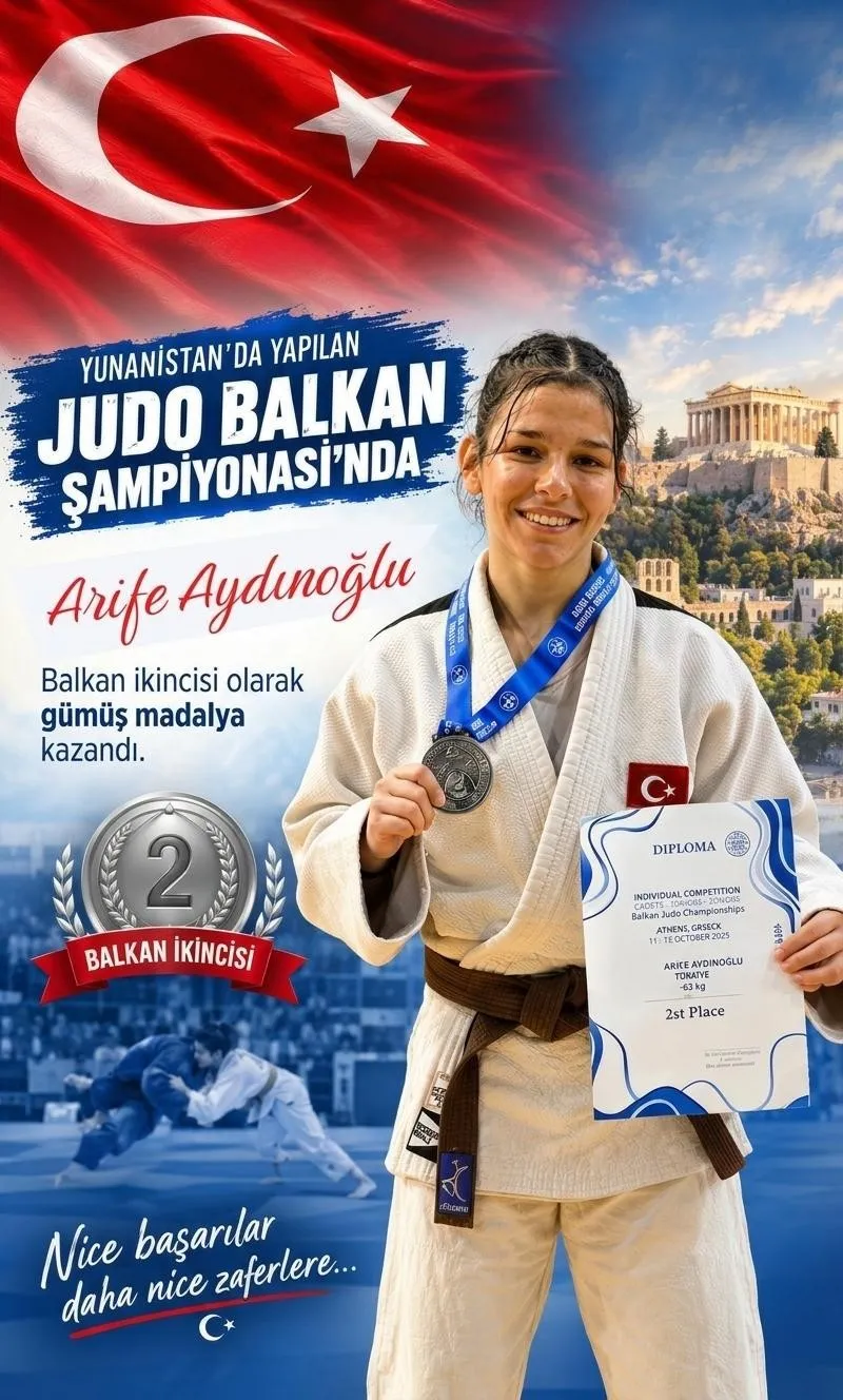 Denizlili judocudan Balkanlar’da gümüş madalya gururu