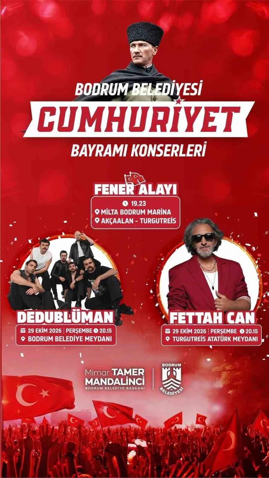 Bodrum’da Cumhuriyet coşkusu iki yakada birden yaşanacak