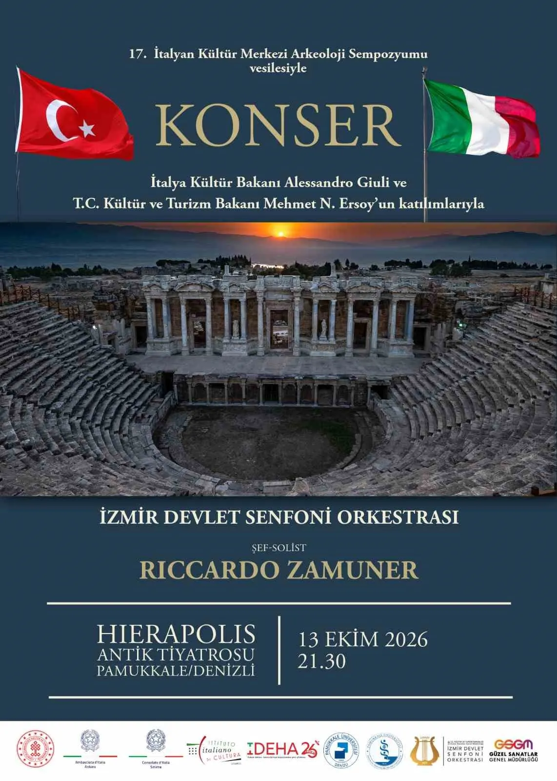 Hierapolis’in tarihi atmosferinde İtalyan rüzgarı: Ezgiler dostluk için yükselecek