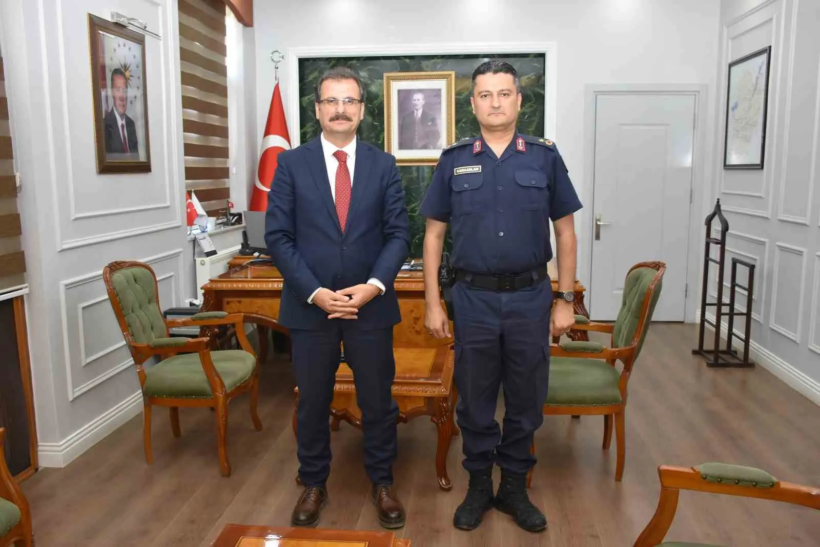 Salihli’de beş yıllık görev süresi doldu: Binbaşı Karaaslan’dan veda ziyareti