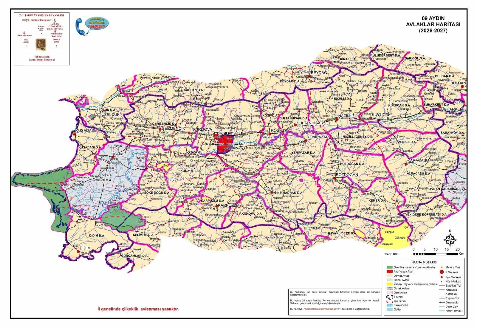 Aydın'da avcılar için yeni dönem: 2026-2027 haritası erişime açıldı