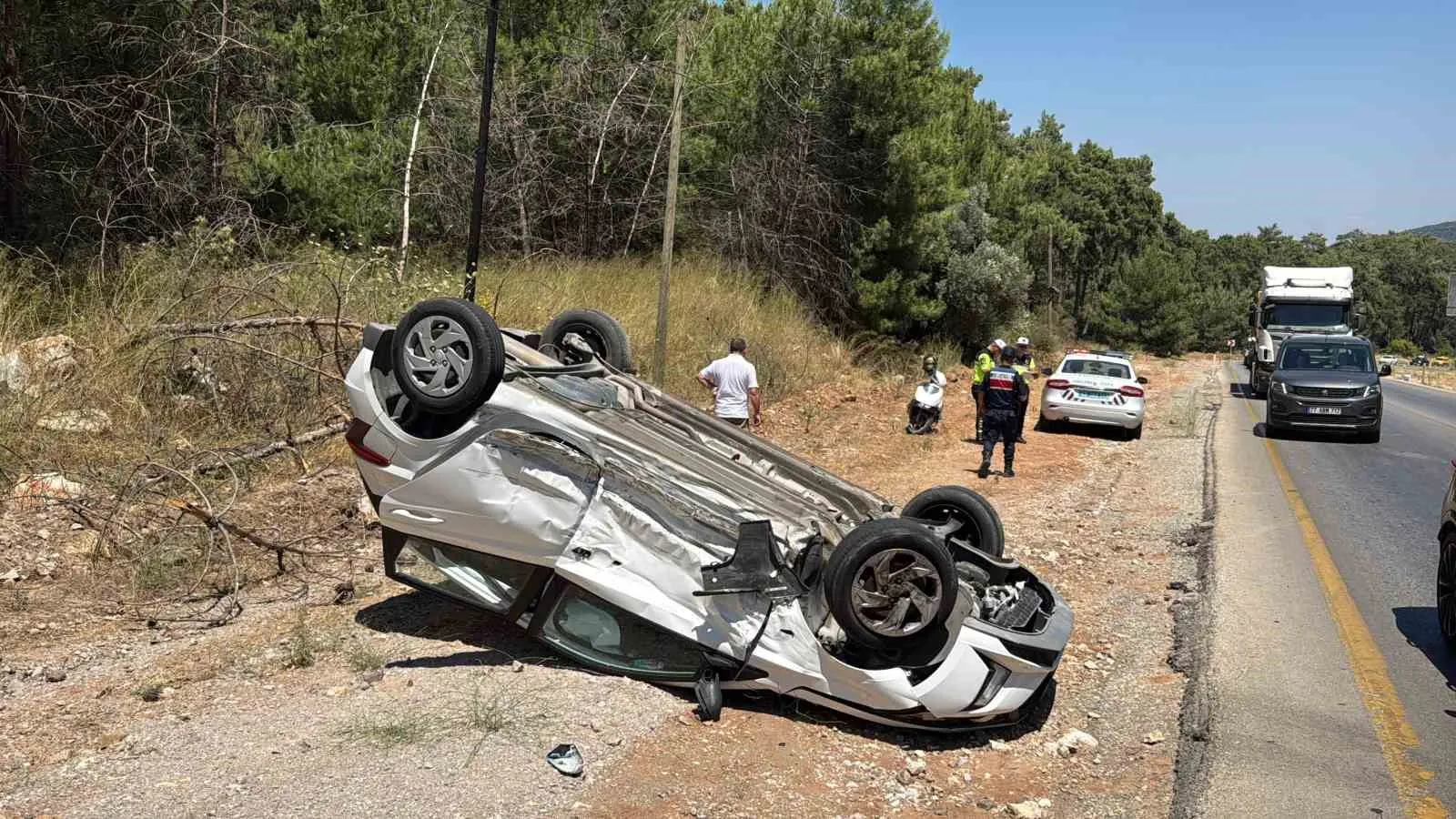 Bodrum’da dehşet anları kamerada: Hatalı sollama faciaya davetiye çıkardı