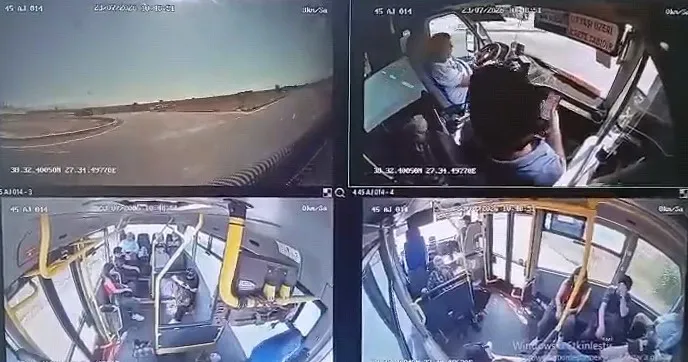 Manisa'daki feci kazanın güvenlik kamerası görüntüleri dehşeti gözler önüne serdi