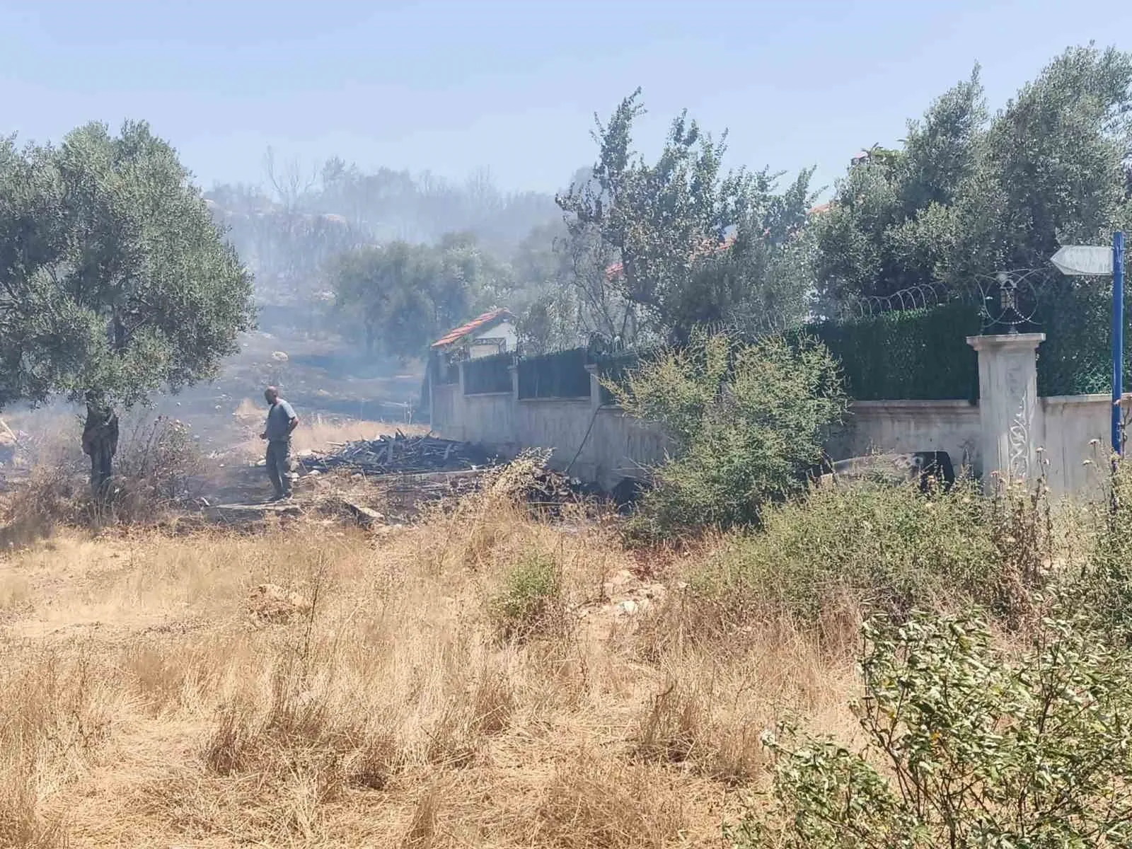 Didim’de alevler yerleşim yerlerini teğet geçti: Korku dolu anlar yaşandı