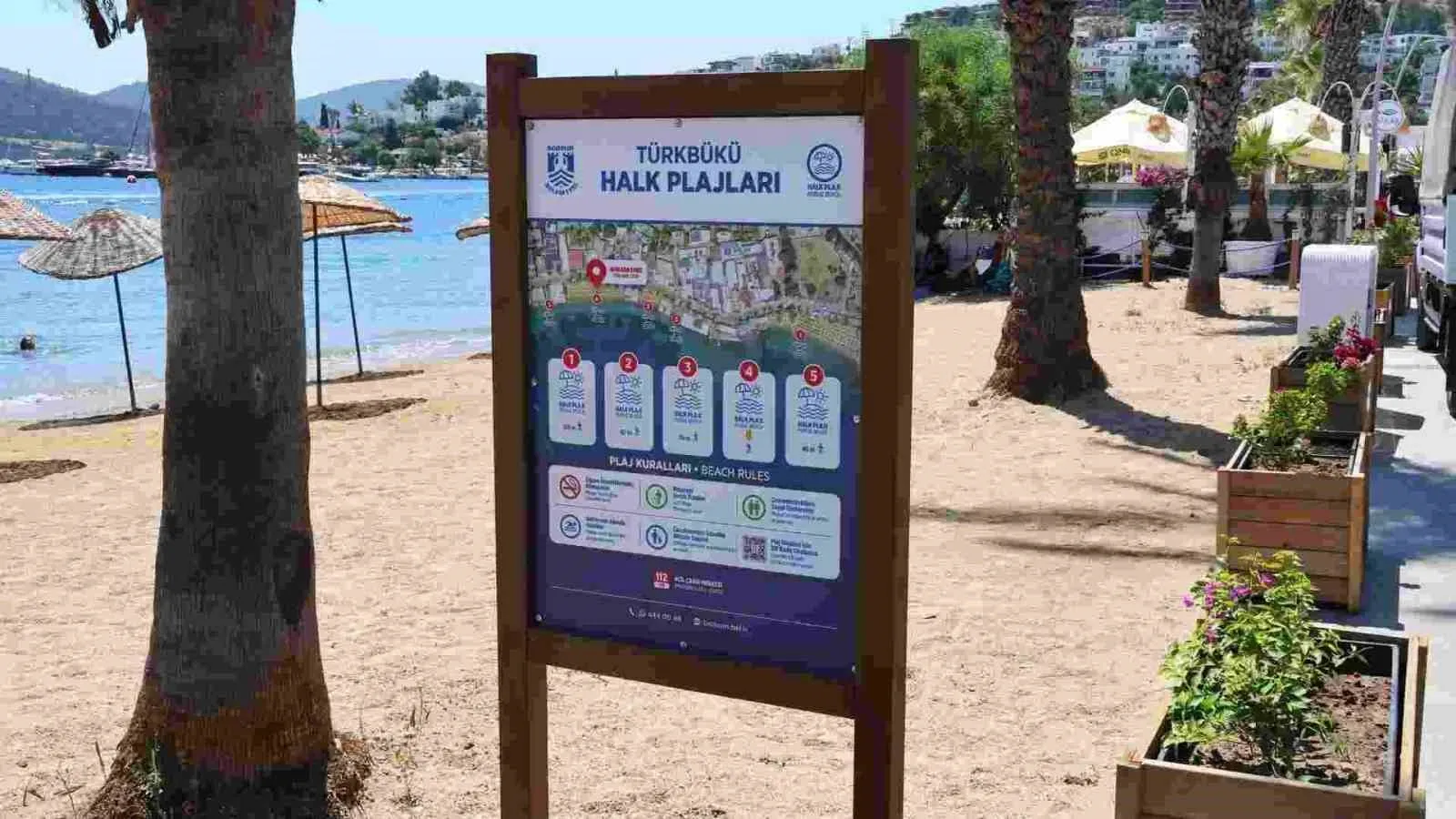 Bodrum'da kıyı şeridi baştan aşağı yenilendi: Türkbükü'nde halk plajları yaza hazır