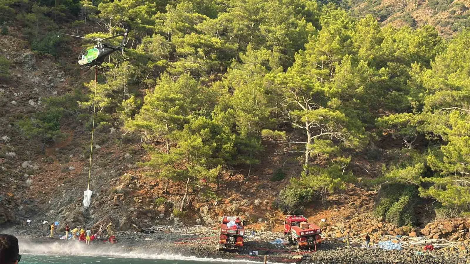 Marmaris’teki orman yangınında dev dayanışma: Kaymakamlıktan kahraman ekiplere teşekkür mesajı