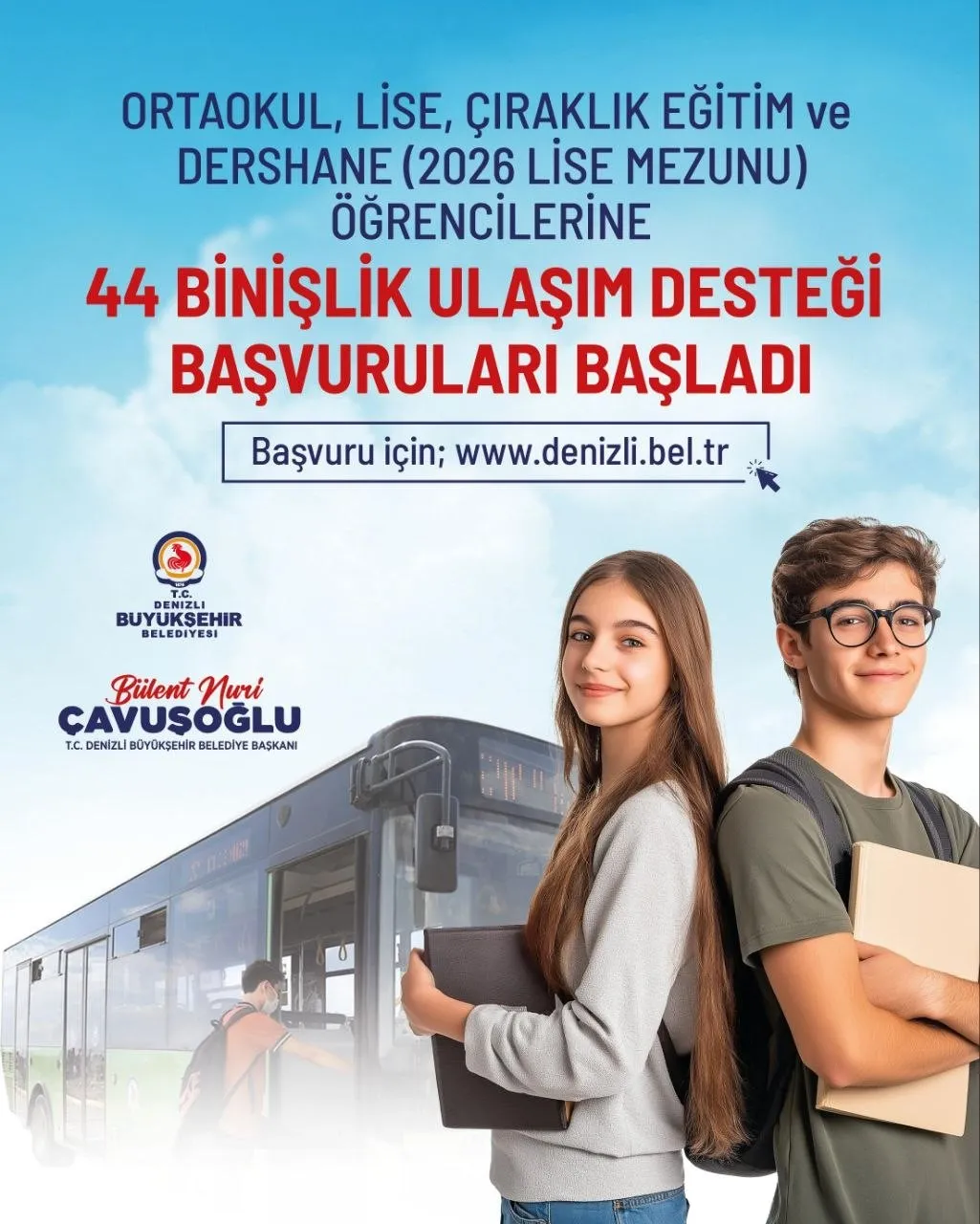 Denizli'de öğrencilere ulaşım müjdesi: Başvurular dijital platforma taşındı
