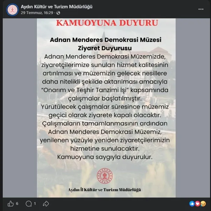 Aydın'da müze bilmecesi: Dijital platformlar birbirini yalanlıyor