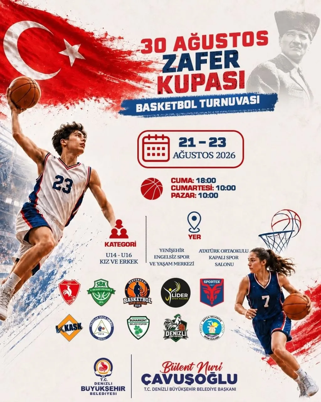 Denizli’de bayram havası: Zafer coşkusu spor sahalarına taşınıyor