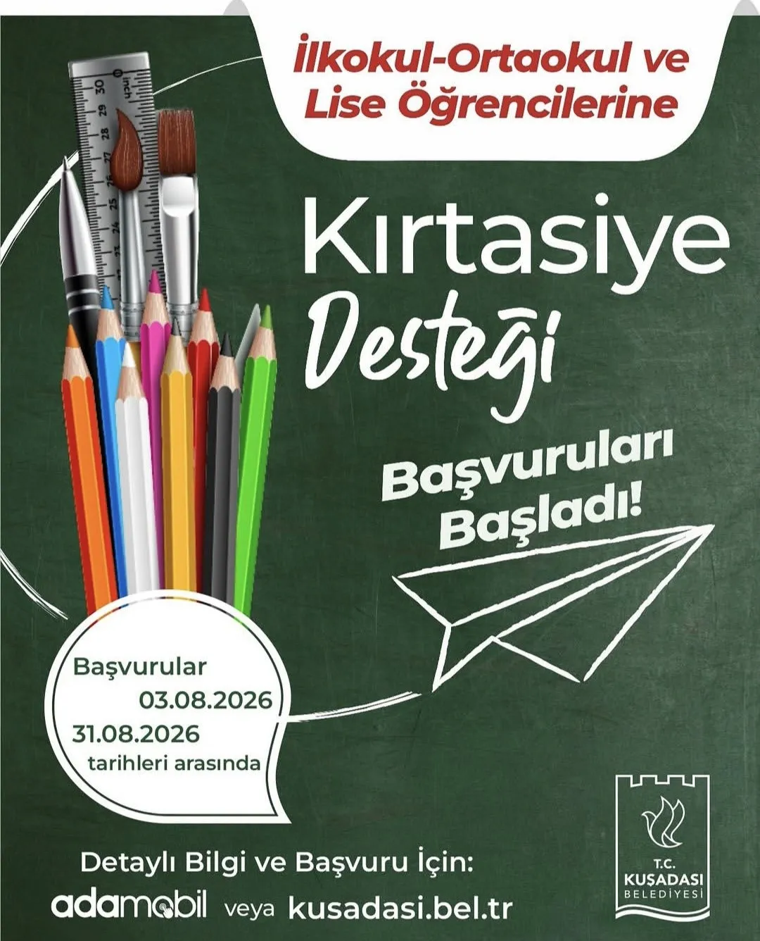 Kuşadası’nda okul heyecanı başladı: Belediye bütçelere nefes aldıracak
