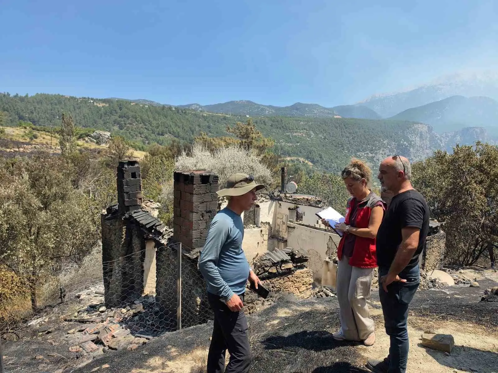 Muğla’da küllerin altındaki yaşam mücadelesi: Üreticinin zararı tek tek kayıt altına alınıyor