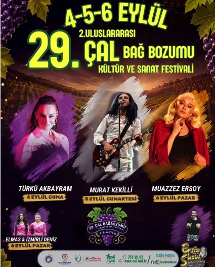 Çal’da festival heyecanı: Üzümün sesi bu kez buruk çıkıyor