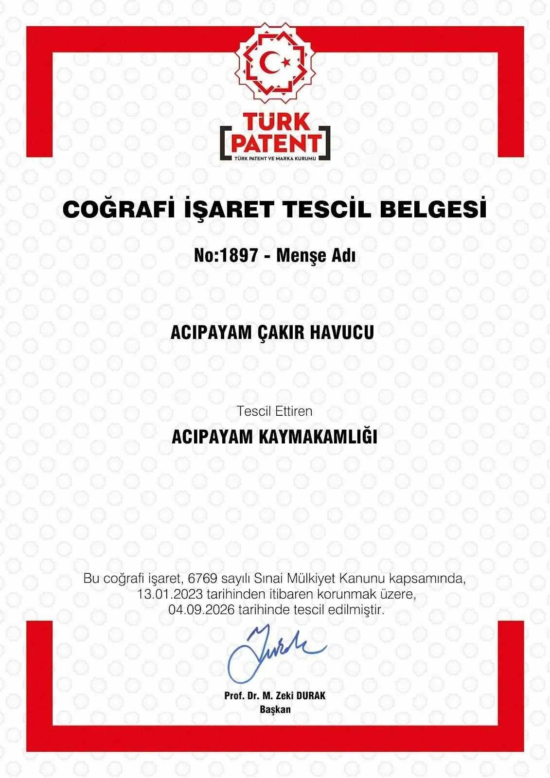 Denizli’nin bereketli topraklarından dünyaya açılan yeni marka: Çakır Havucu tescillendi