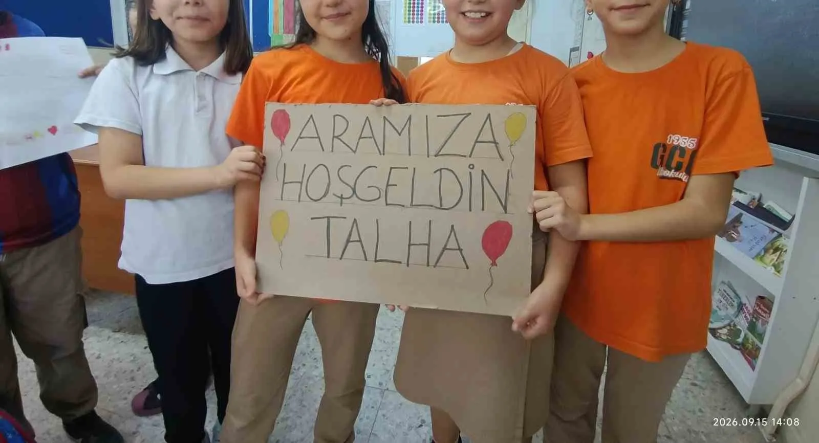 Minik savaşçı okuluna zaferle döndü: Sıralar Talha için yeniden çiçek açtı