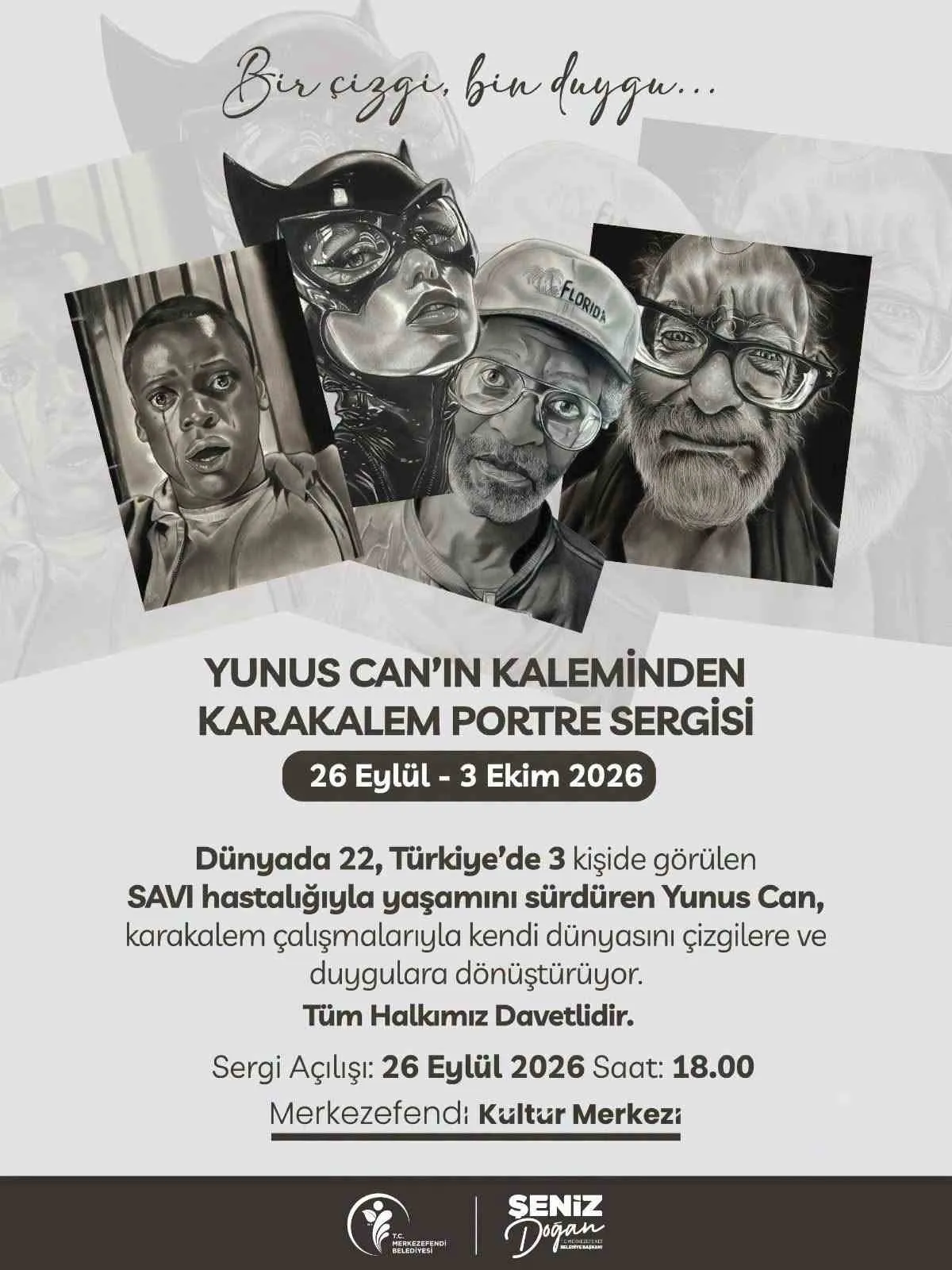 SAVI hastalığına inat çizgilerle hayata tutundu: Yunus Can’ın eserleri Merkezefendi’de