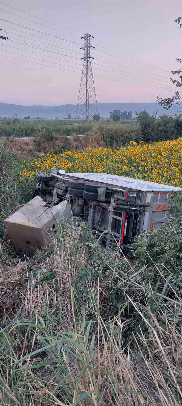 Aydın'da direksiyon başında kabus: Kamyonet tarlaya uçtu