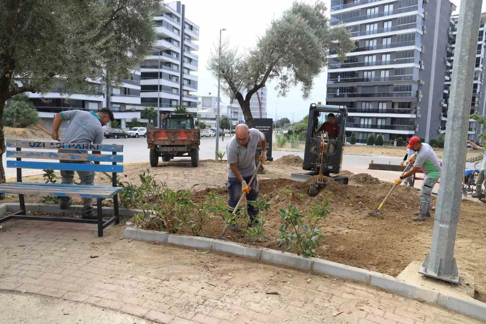 Nazilli'de kış mesaisi başladı: Yeşil alanlar yaza hazırlanıyor
